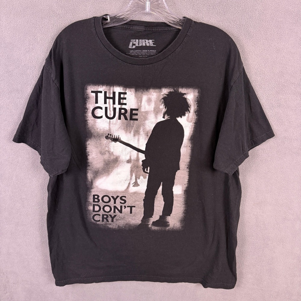 The Cure Boys Don't Cry T-Shirt Mens XL Black Graphic Tee Band Rock Music Goth